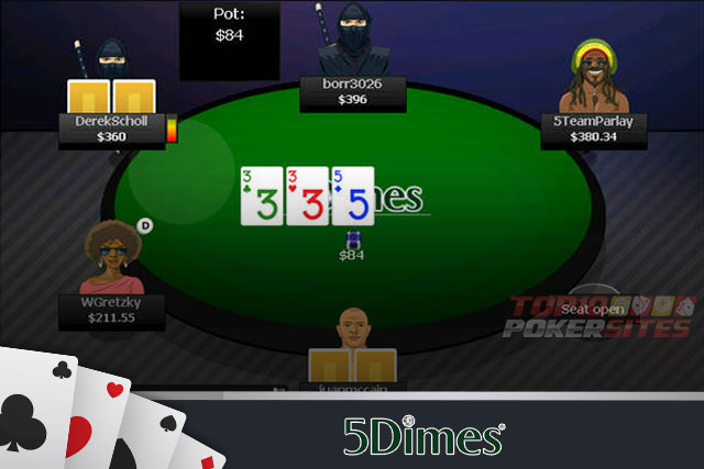 5Dimes Poker Table