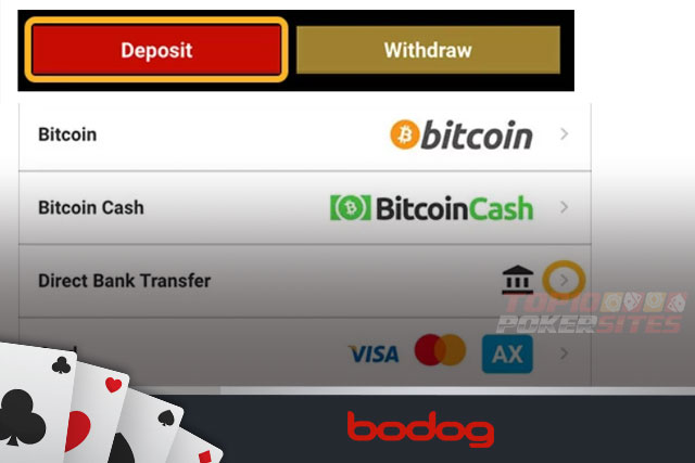 Bodog Poker Banking Options