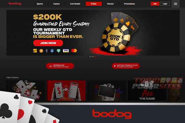 screenshot Bodog Poker