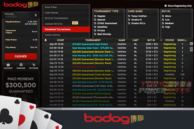 Bodog88 Poker Tournaments