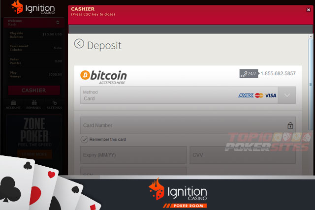 Ignition Poker Banking Options