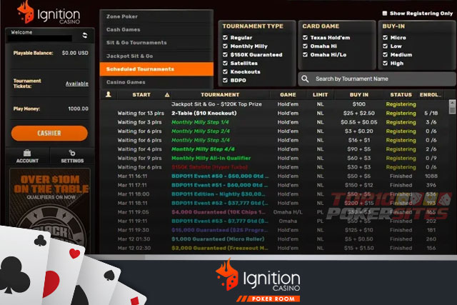 Ignition Poker Tournaments