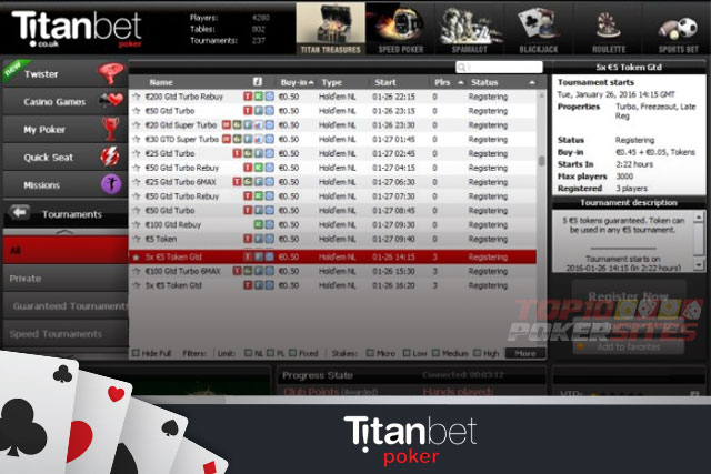 Titanbet Poker Tournaments