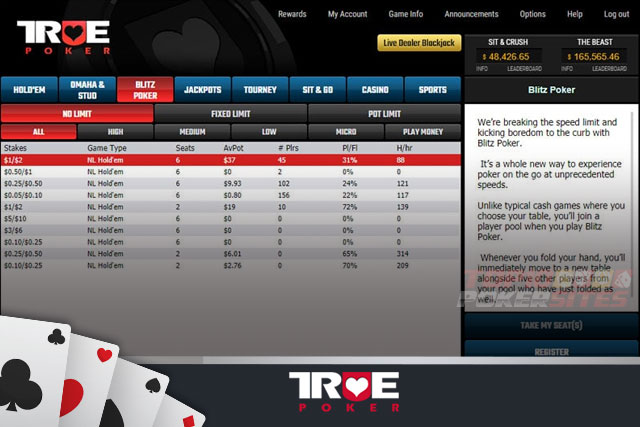 screenshot True Poker
